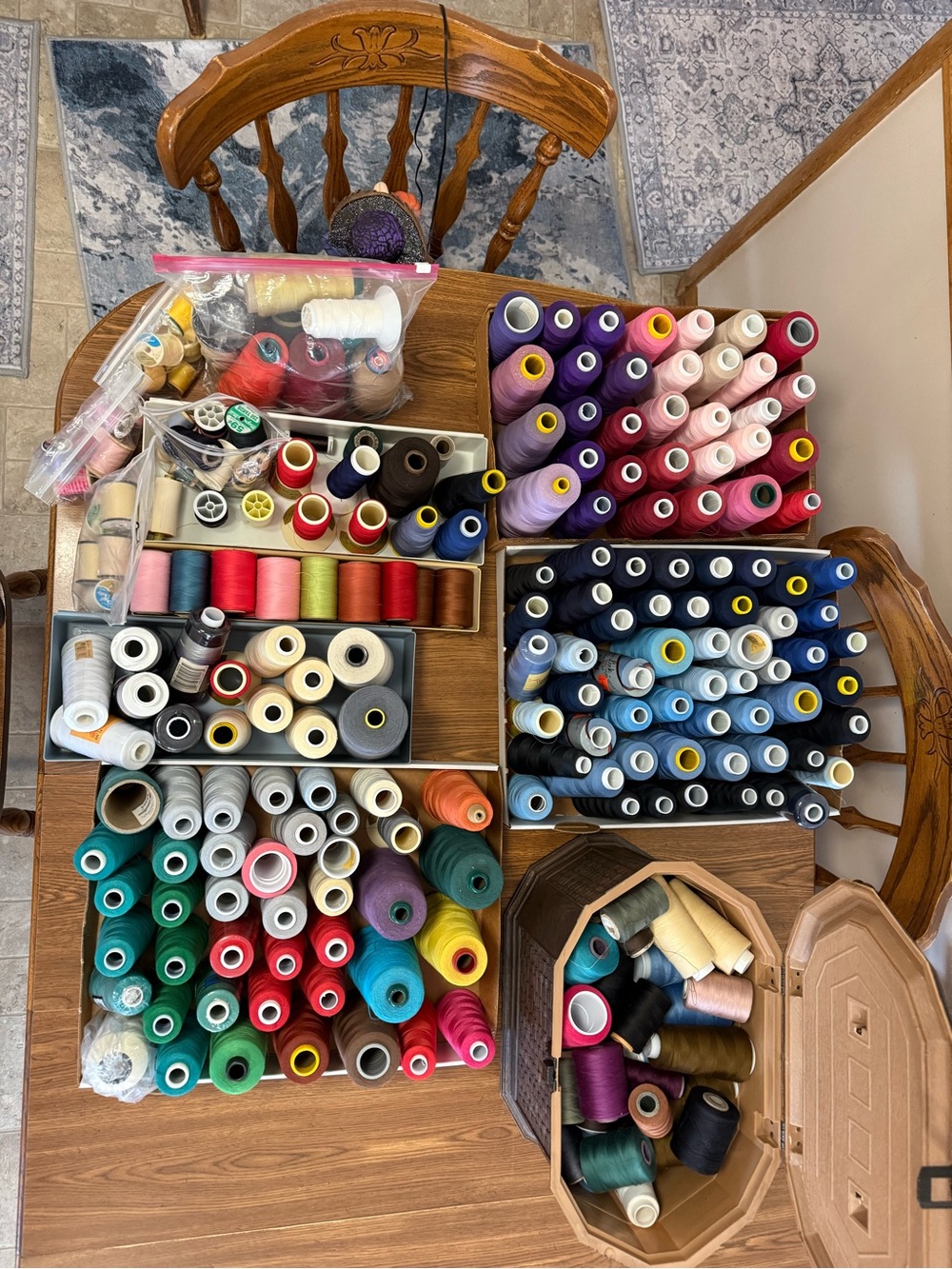 Assorted Multicolor Sewing Thread Spools – Mixed Colors